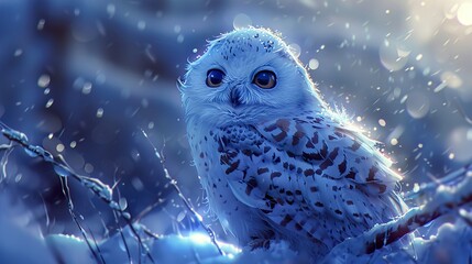 Snowy Owl in Winter Wonderland: A Majestic Portrait