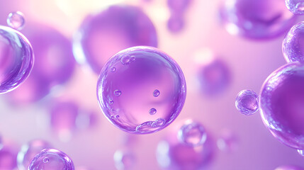 Poster - Pink purple abstract meta sphere liquid shape moving deformation transition to meta balls bubbles drops p : Stock - 3D render animation motion design presentation background wallpaper