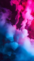 Poster - Abstract colorful smoke against a black background.