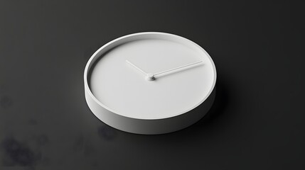 30. A minimalist white clock with a simple design