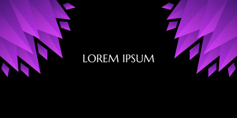 Poster - Abstract purple triangle blend geometry lighting background, technology or business theme backdrops.