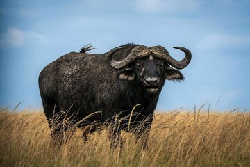 cape buffalo in the field