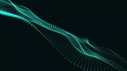 Poster - Looping animated background made with trapcode form. Abstract digital forms background.