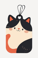 Poster - Cute cat luggage tag design