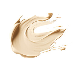 Beige Paint Smudge On Transparent Background in Minimalist Style