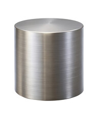 Wall Mural - Silver metal pedestal featuring a satin finish, perfect for showcasing industrial or modern decor. Cylindrical design adds contemporary touch to any setting. Isolated on transparent background, png.