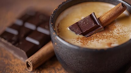 Poster - Warm Chocolate Drink with Cinnamon Stick