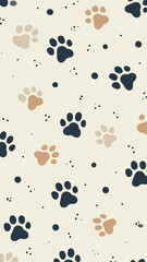 cute paw print pattern