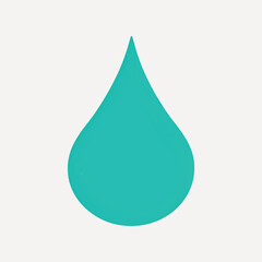 Poster - Simple turquoise water drop icon