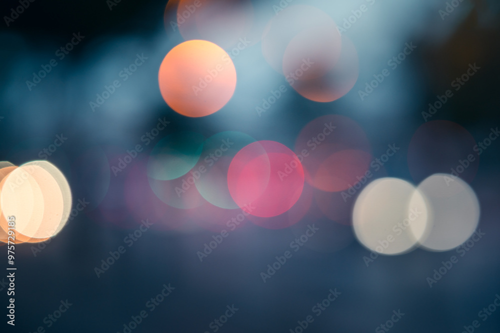 Abstract colorful bokeh lights on a dark background Stock Photo | Adobe ...