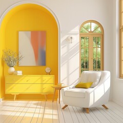 Wall Mural - Modern living room with armchair