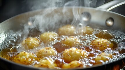 Wall Mural - Frying Food in a Pan