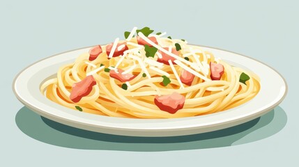 Sticker - Spaghetti Carbonara - Italian Cuisine Delight