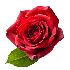 red rose isolated on transparent background