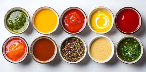 Wall Mural - Assortment of Sauces and Spices