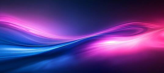 Poster - A vibrant wave of pink and blue light, creating a dynamic and abstract background perfect for design projects.