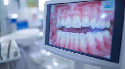 Dental Professional Using an Intraoral Camera for Detailed Inspection and Diagnosis, Dentistry, Healthcare, Dental Technology
