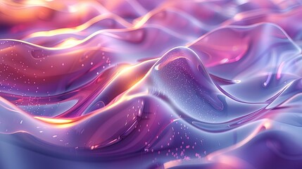 Colorful 3d fluid shape holographic gradient, geometric art poster template, dispersion effect glass 3d rendering