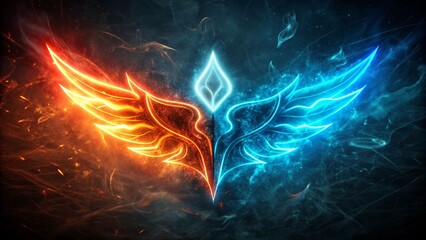 abstract fire vs ice concepts, abstract wallpaper