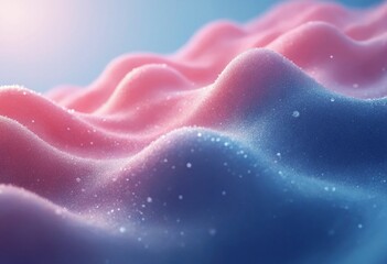 Poster - Abstract flowing smooth fractal waves background