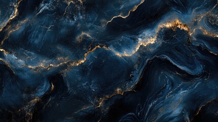 Poster - A luxurious dark-colored marble texture, with bold veins and smooth patterns, creating a striking and elegant background.