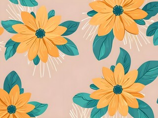 Sticker - Yellow Floral Pattern