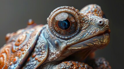 Canvas Print - Close Up Portrait of a Frog with Intricate Skin Texture