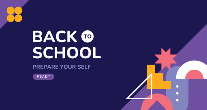 Back to school sale banner, poster concept