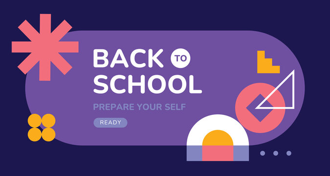 Back to school sale banner, poster concept