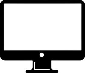 Poster - Minimalist Vector Computer Monitor Icon Design