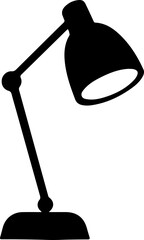 Sticker - Silhouette of a Desk Lamp on a Simple Background