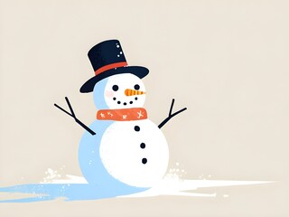 Cute Snowman Illustration