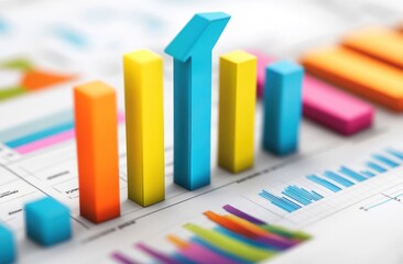 Poster - Colorful Bar Graph of Success and Growth