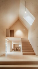 Poster - Modern Plywood Interior Design of a Loft Style Home