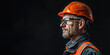 © Александр Марченко - Construction worker wearing safety glasses and hard hat looking right