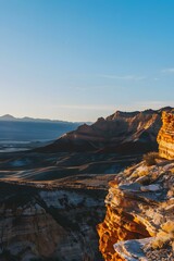 Poster - Stunning Landscape View of Rock Formations with Blue Sky