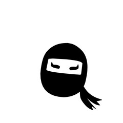 Canvas Print - Ninja Mask Silhouette 