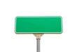 © Ajay - Blank green road sign isolated on transparent background. 3d rendering.