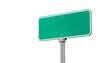 © Ajay - Blank green road sign isolated on transparent background. 3d rendering.