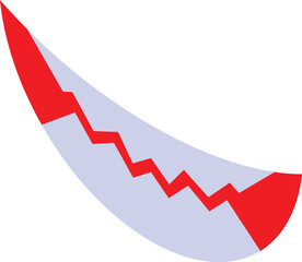 Poster - Red arrow chart is rapidly declining, representing a financial crisis