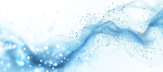 Poster - Abstract Blue Network with Bokeh