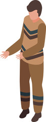 Poster - Young man is gesturing with his hands, perhaps explaining something
