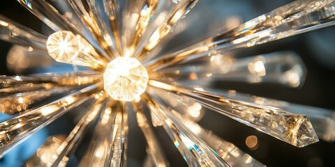 Canvas Print - A close-up of a crystal chandelier.