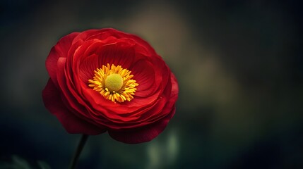 Sticker - Red Flower Blossom Close Up Macro Photography