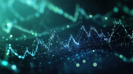 Poster - Abstract Data Visualization with Glowing Lines