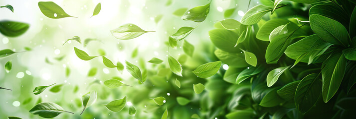 Lush Greenery: A verdant, leafy green abstract background with a natural, organic feel, perfect for eco-friendly businesses and outdoor recreation companies.