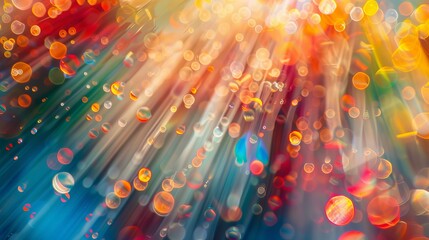Wall Mural - colorful abstract light patterns radiating in vibrant hues create a mesmerizing visual display again