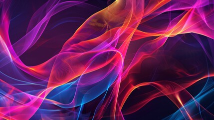 Wall Mural - vibrant swirling colors create an abstract background of light and energy in a creative digital art 