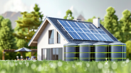 Sustainable Energy at Smart Homes with Solar Panels. renewable energy