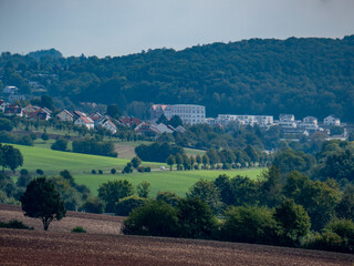 Canvas Print - Neubaugebiet am Ortsrand